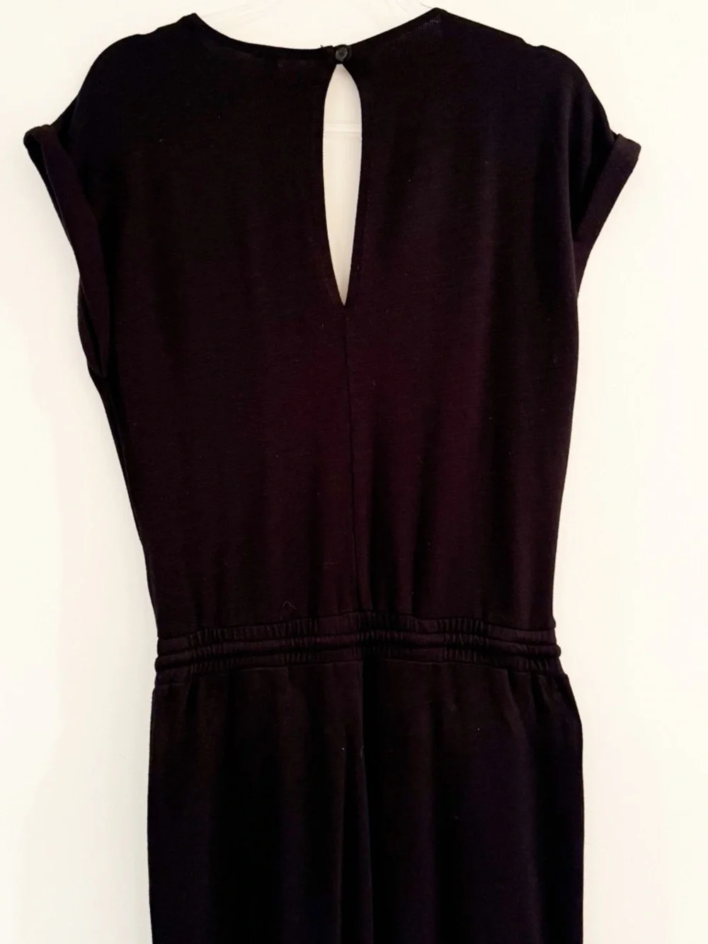 Monrow Black Crossover V-Neck Drawstring Jumpsuit - Picture 9 of 13